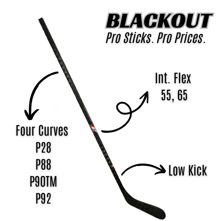 Pro Blackout Bladetech Intermediate Hockey Stick