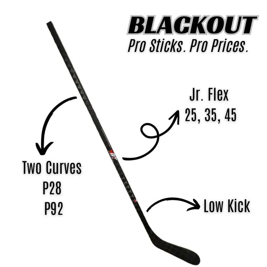 Pro Blackout Bladetech Junior Hockey Stick