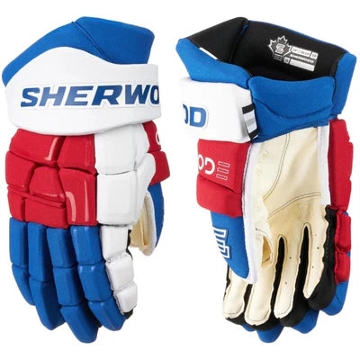 Sherwood Code NHL Team Stock Senior Hockey Glove - New York Rangers