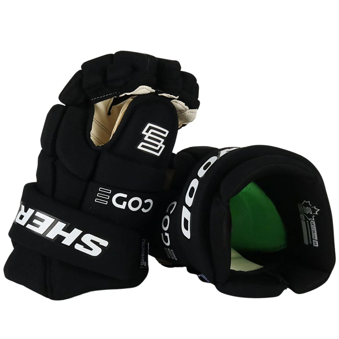 Senior Advanced CCM Helmet and Sherwood Pro Team Stock Glove Bundle