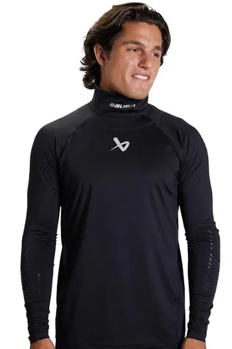 Bauer Neck Protect Longsleeve Baselayer Top Senior