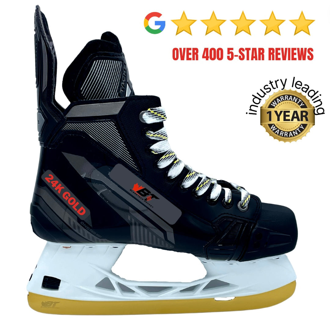 BladeTech Hockey 24K Gold Steel Skate Blades