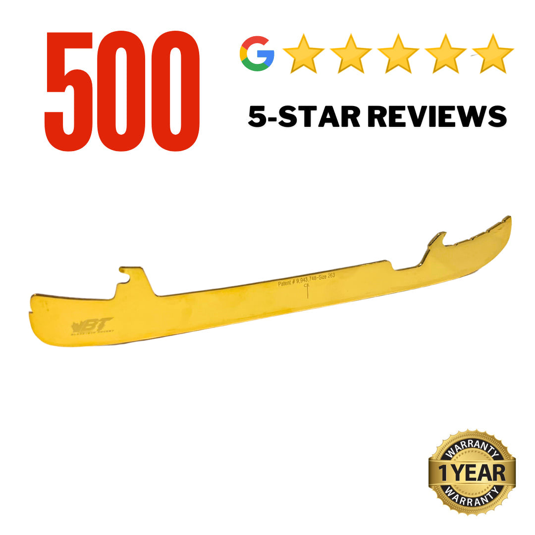 BladeTech Hockey 24K Gold Steel Skate Blades
