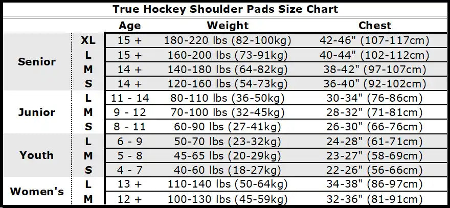 True XCore XC9 Senior Hockey Shoulder Pads