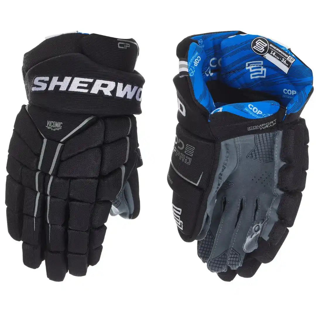 Senior Advanced CCM Helmet and Sherwood CODE TMP Pro Senior Glove Bundle